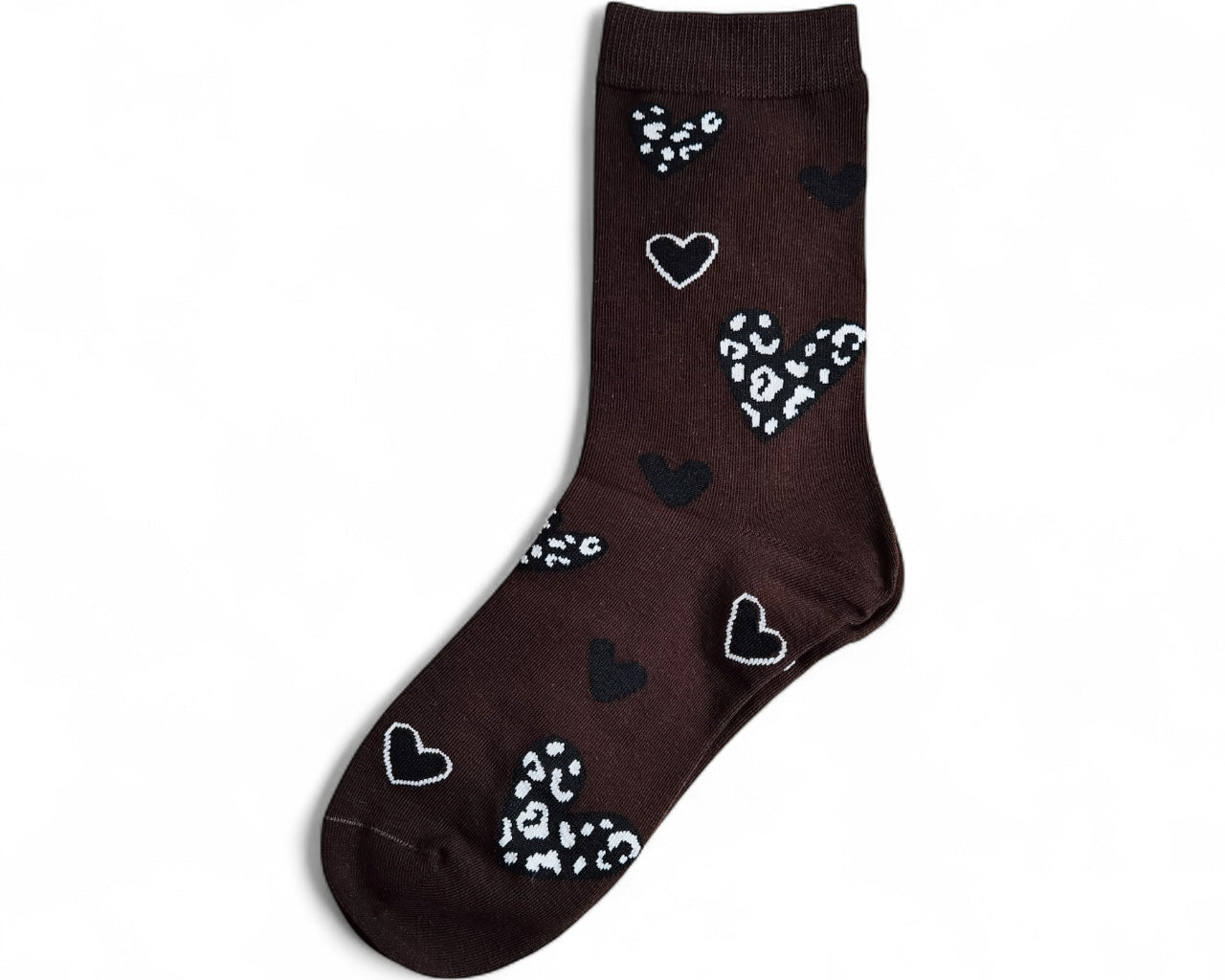 Stylische Socken mit Herz- & Leo-Print