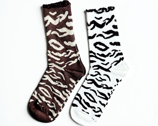 Zebra-Socken – stylisch, weich & auffällig