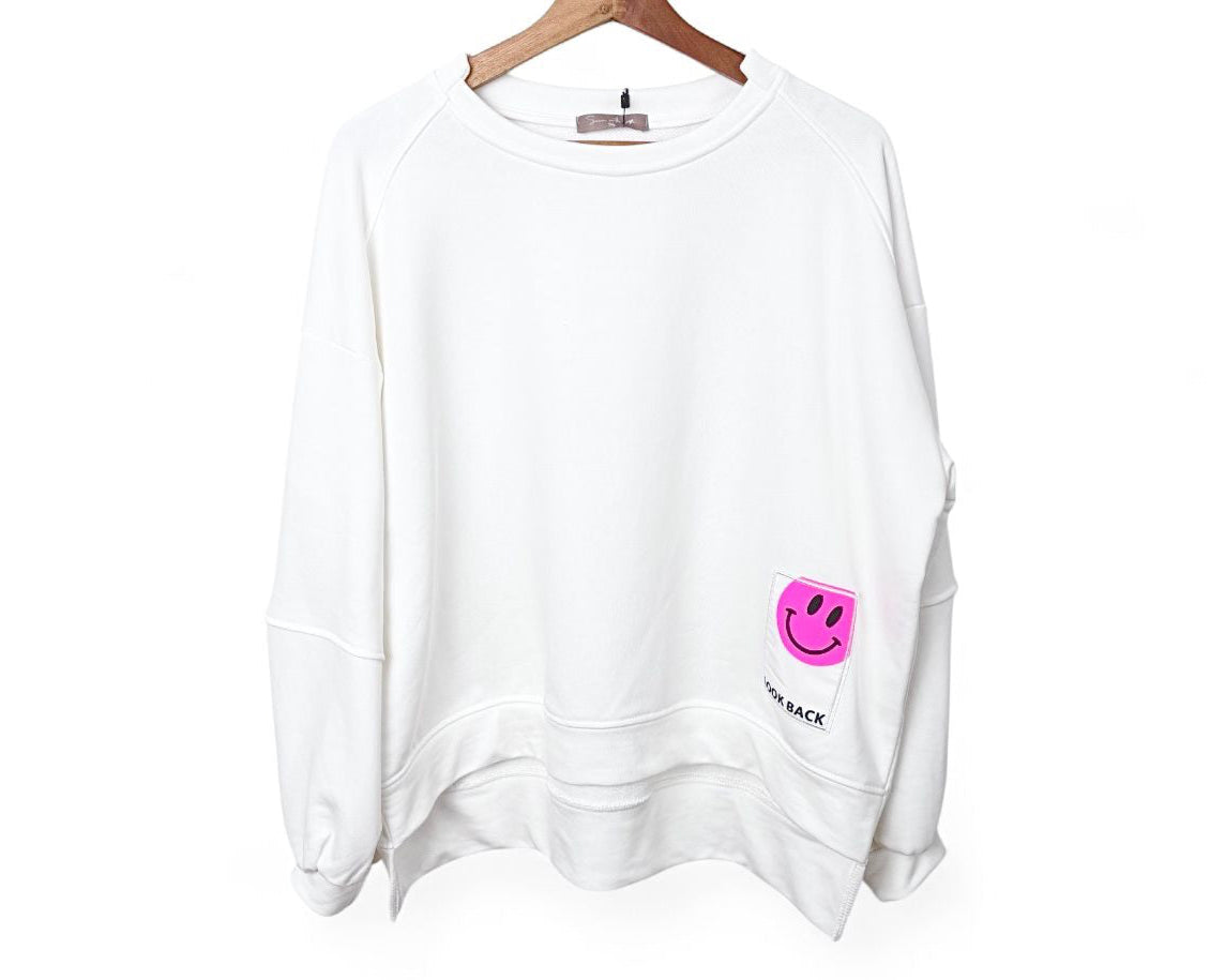 Sweater mit Smiley-Patch