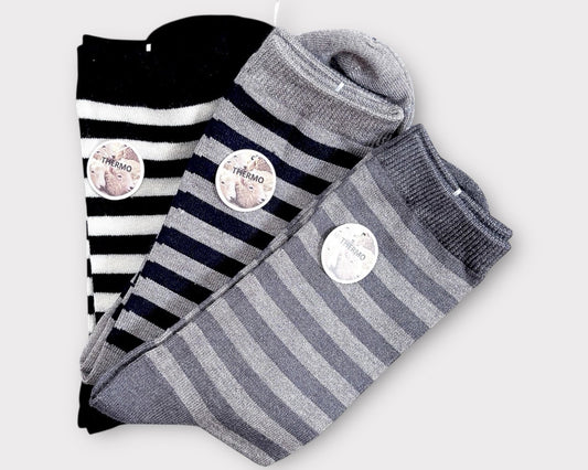 Thermo-Socken mit Streifenmuster
