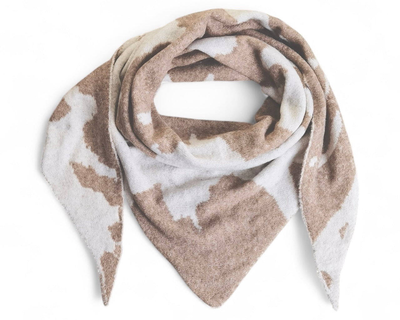 Dreiecks-Schal in Beige – Modern & Kuschelig