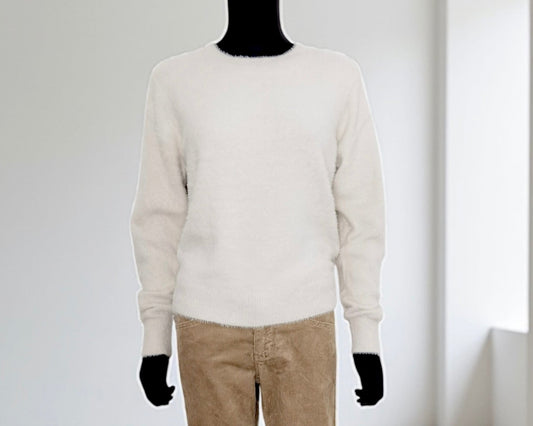 Fluffy Sweater - Red Button