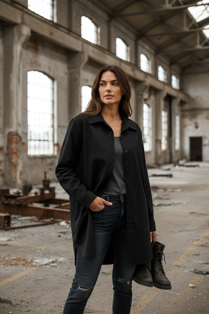 Lässige Bluse mit Knopfleiste "Tara"