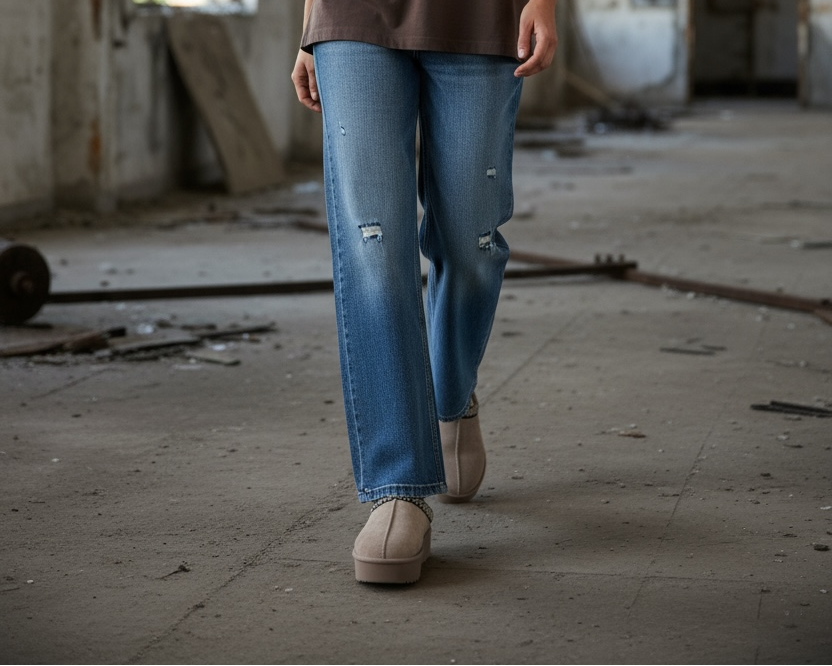 Stylische Plateau-Slipper mit Zierborte – bequem & outdoor-tauglich