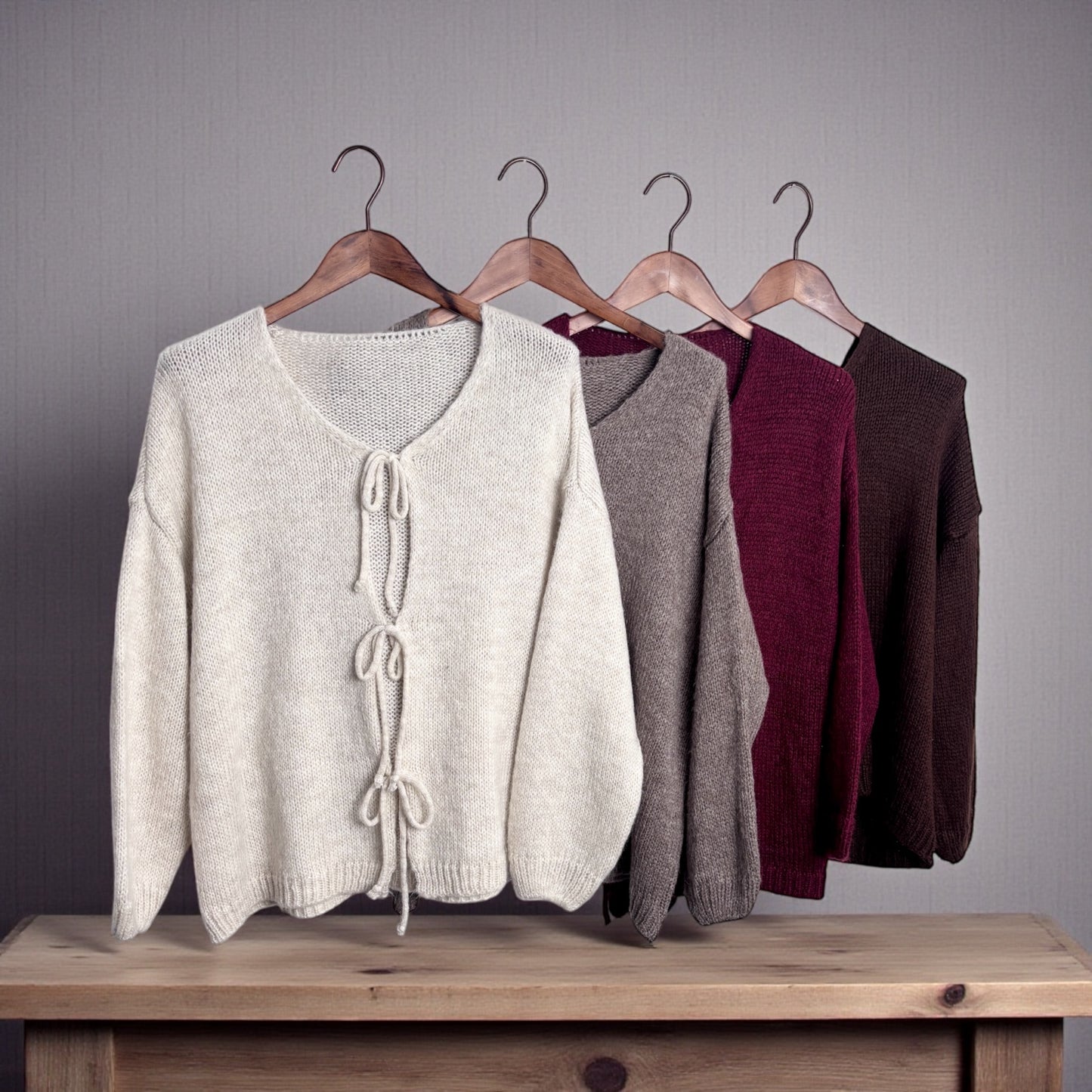 Strickcardigan mit Schleifen "Tara"