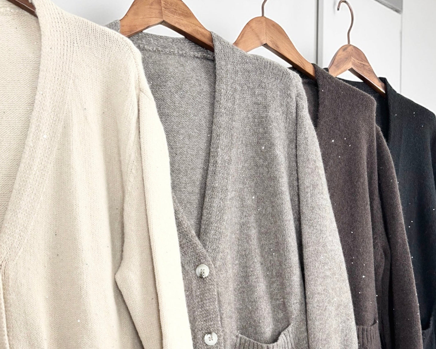 Strickjacke mit leichtem Glitzereffekt