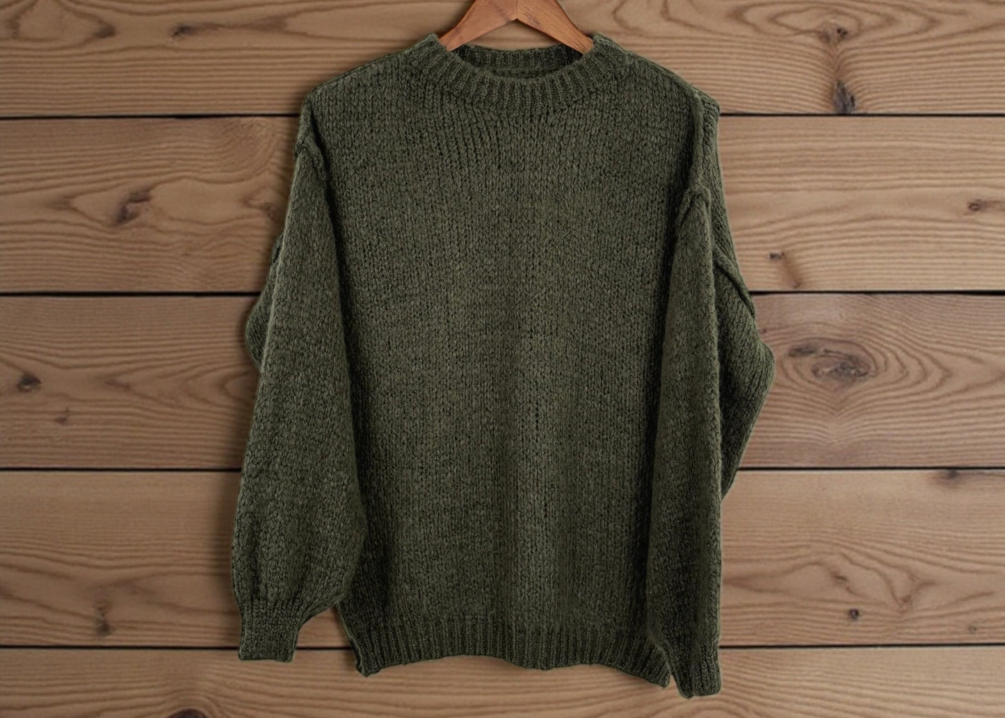 Lässiger Strickpullover Rundhals