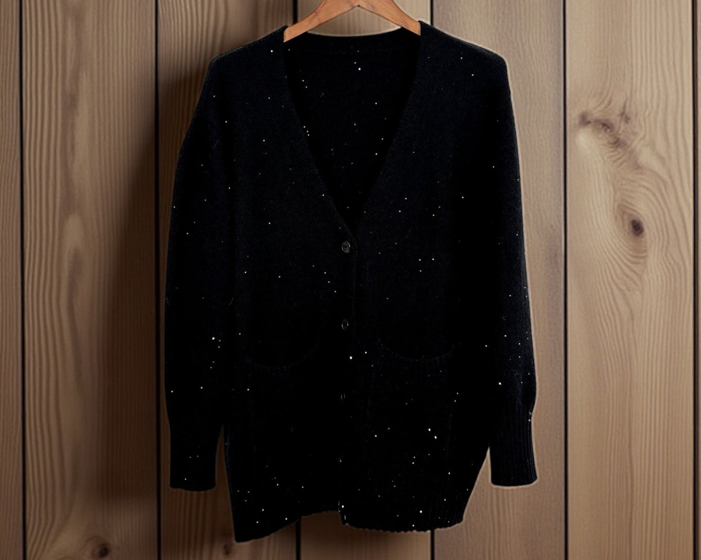 Strickjacke mit leichtem Glitzereffekt