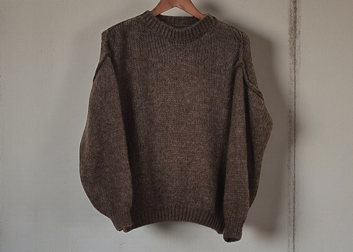 Lässiger Strickpullover Rundhals