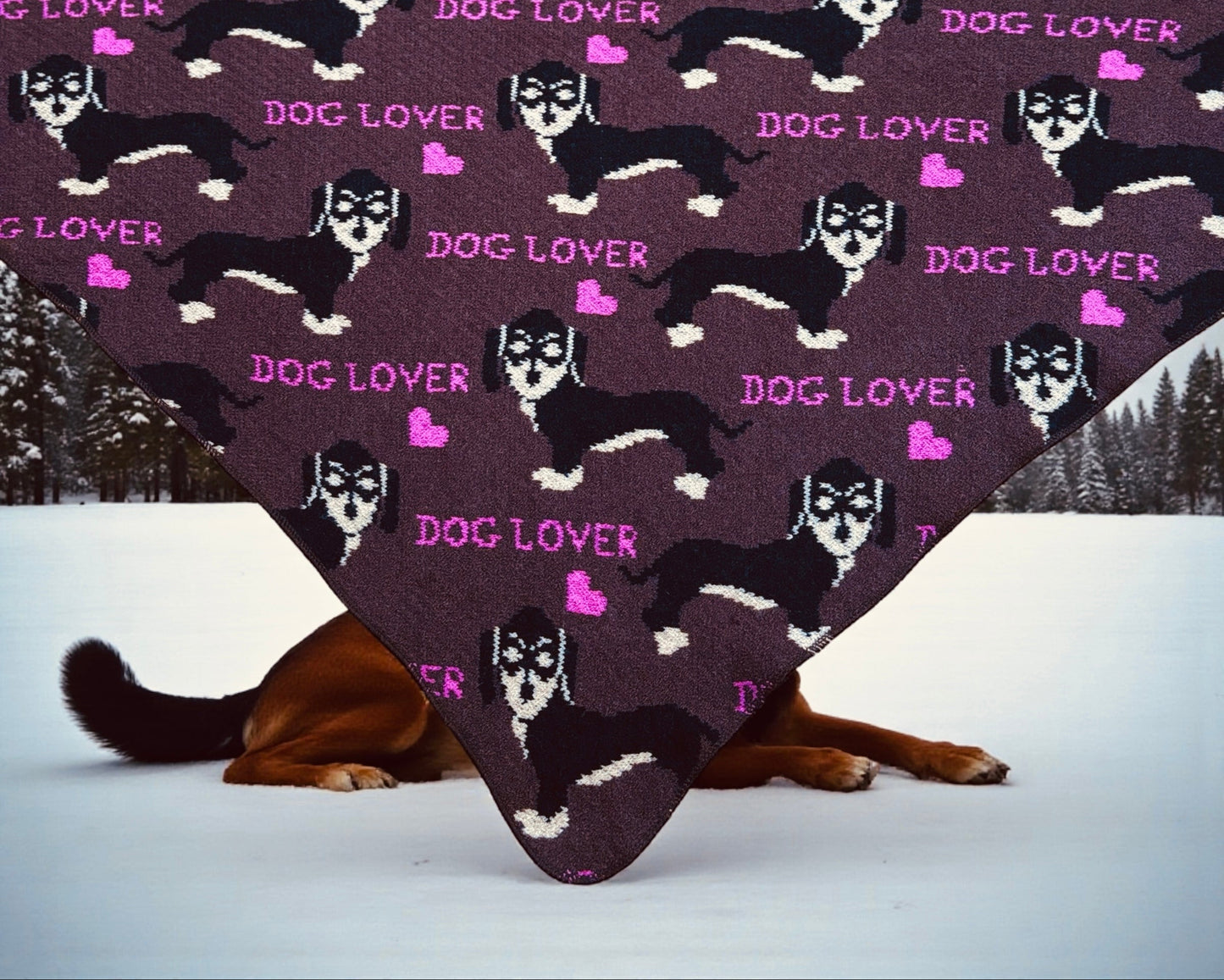 Winter Dreieckschal " Dog Lover"