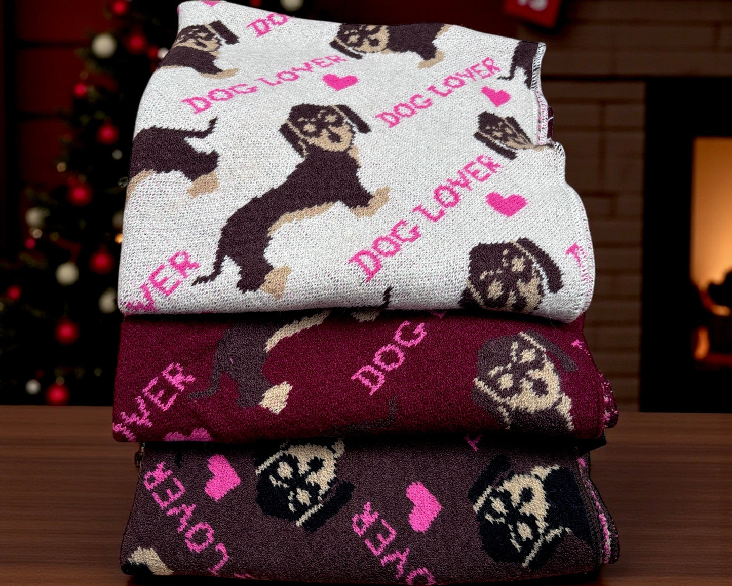 Winter Dreieckschal " Dog Lover"