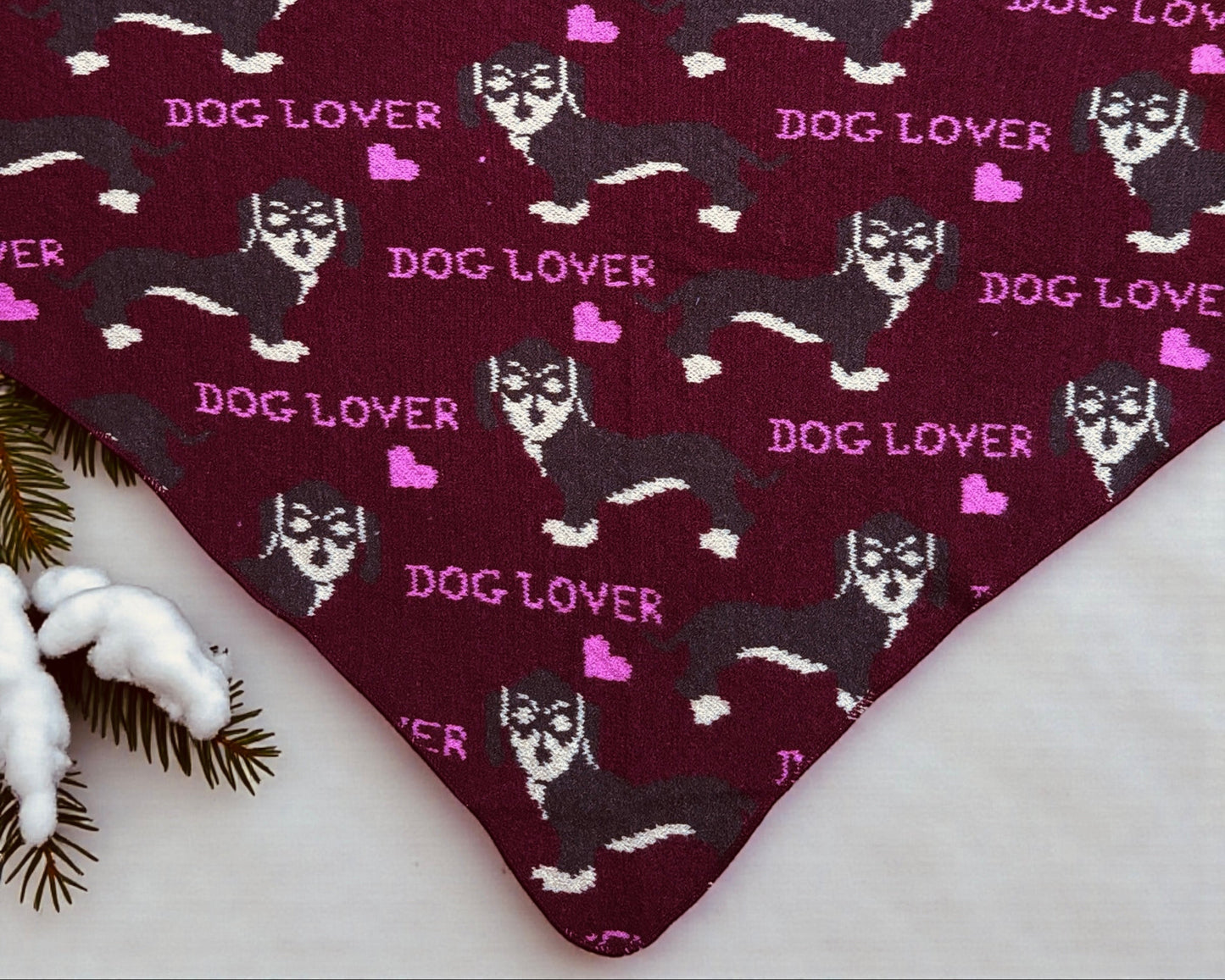 Winter Dreieckschal " Dog Lover"
