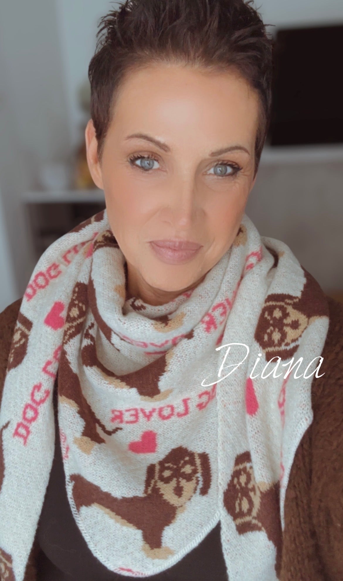 Winter Dreieckschal " Dog Lover"