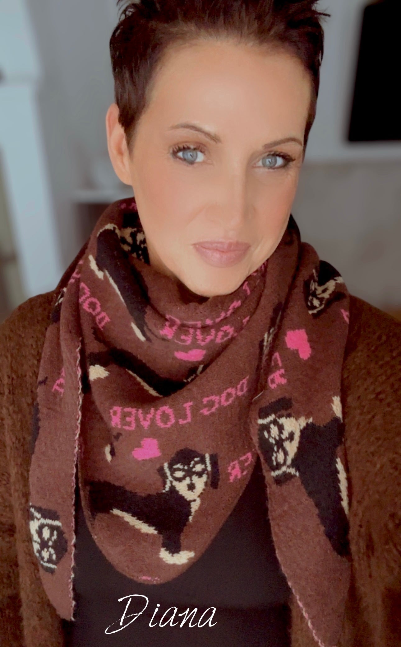 Winter Dreieckschal " Dog Lover"