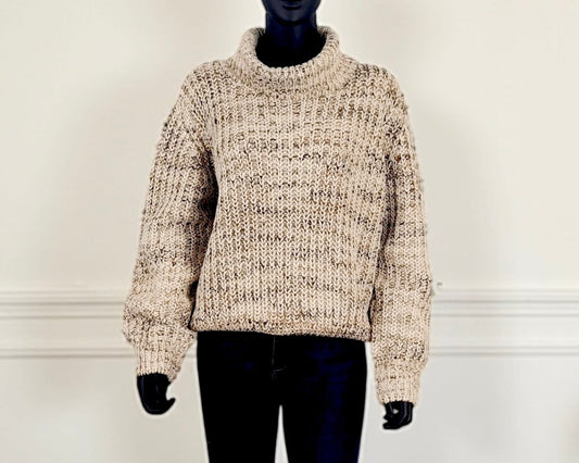 Grobstrick Rollkragenpullover