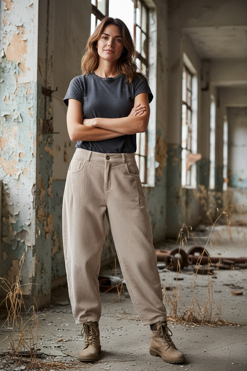 Bequeme Cordhose in Einheitsgröße