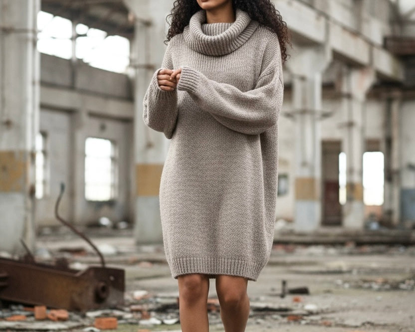 Rollkragen Strickkleid " Mandy"