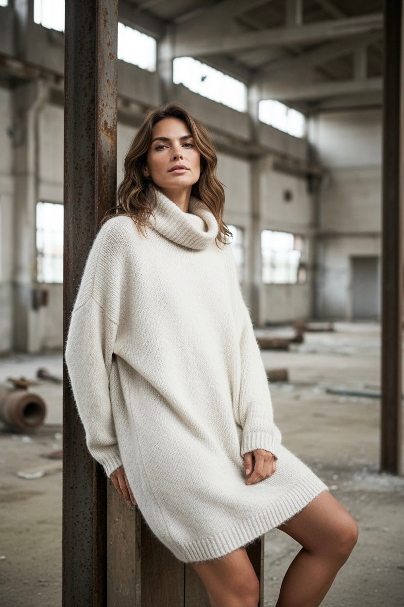 Rollkragen Strickkleid " Mandy"