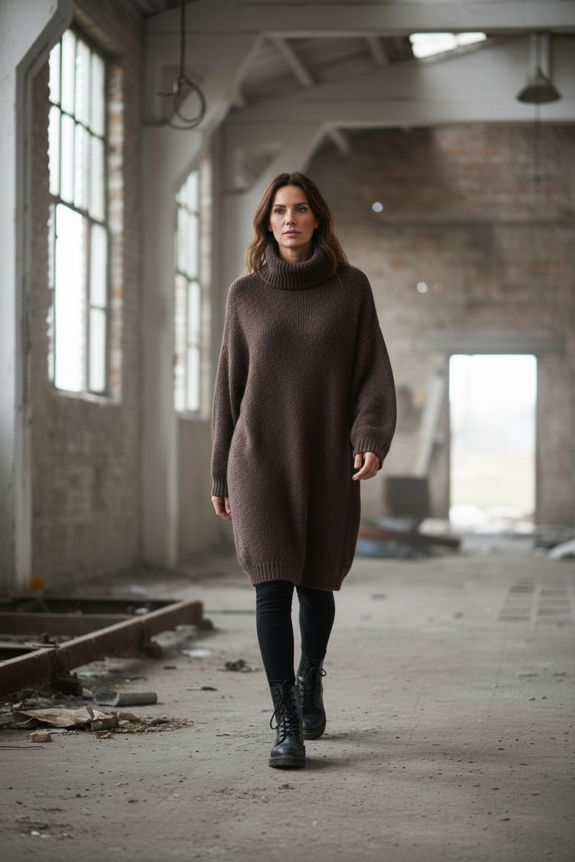 Rollkragen Strickkleid " Mandy"