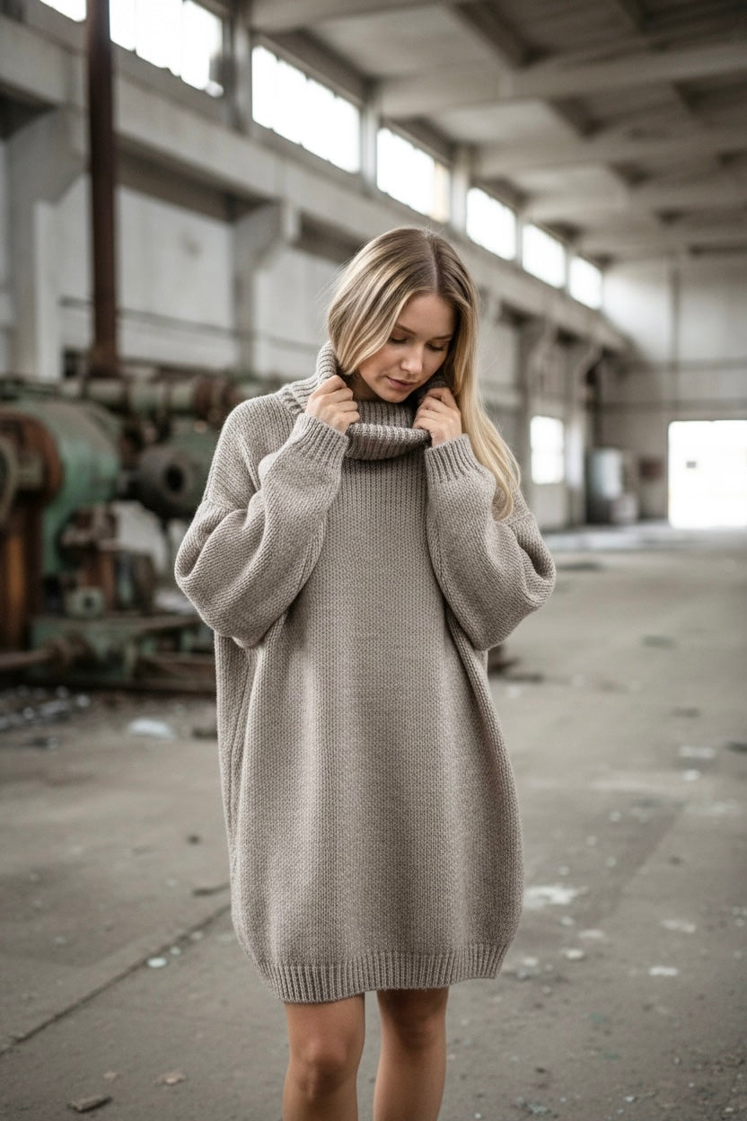 Rollkragen Strickkleid " Mandy"