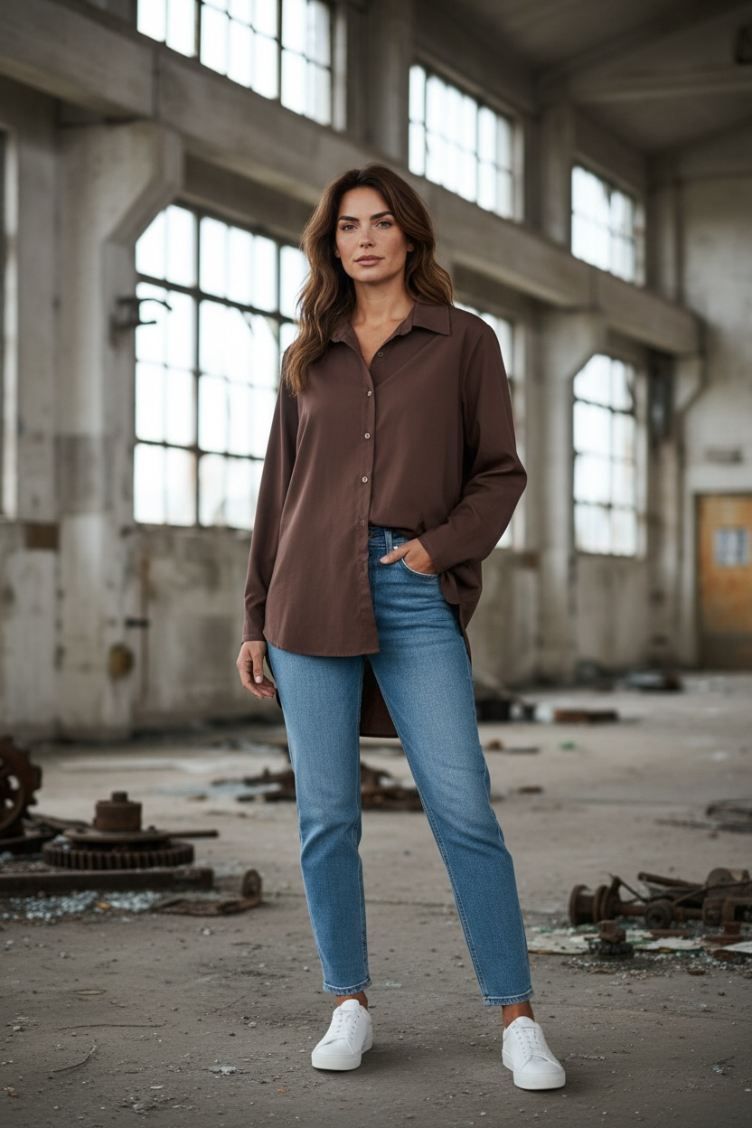 Lässige Bluse mit Knopfleiste "Tara"