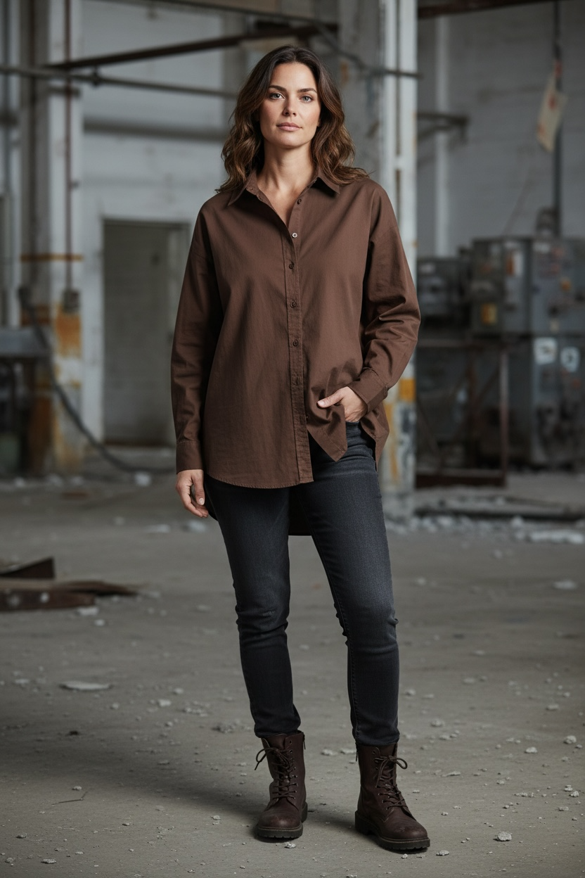 Lässige Bluse mit Knopfleiste "Tara"