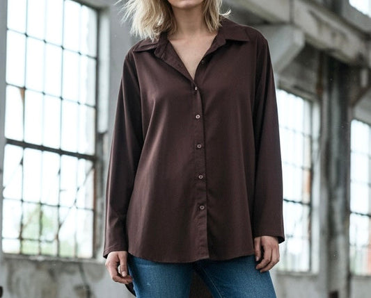 Lässige Bluse mit Knopfleiste "Tara"