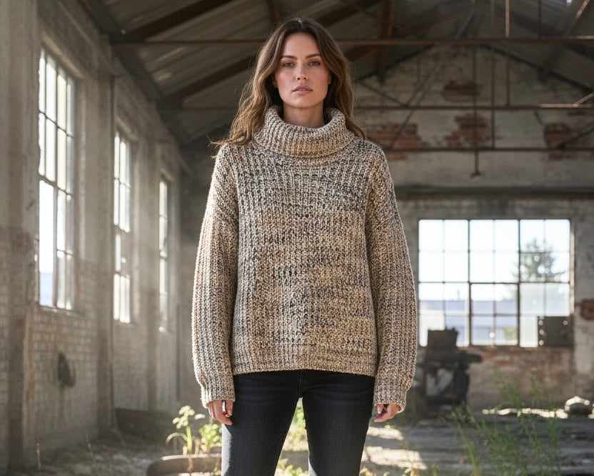 Grobstrick Rollkragenpullover