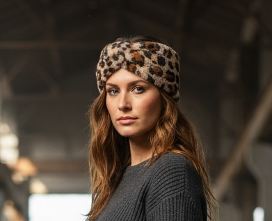 Flauschiges Leo-Stirnband – warm, cozy & super stylish
