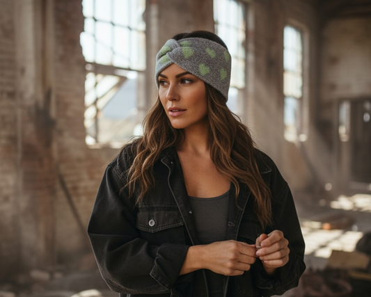 Flauschige Stirnbänder mit Herzmuster