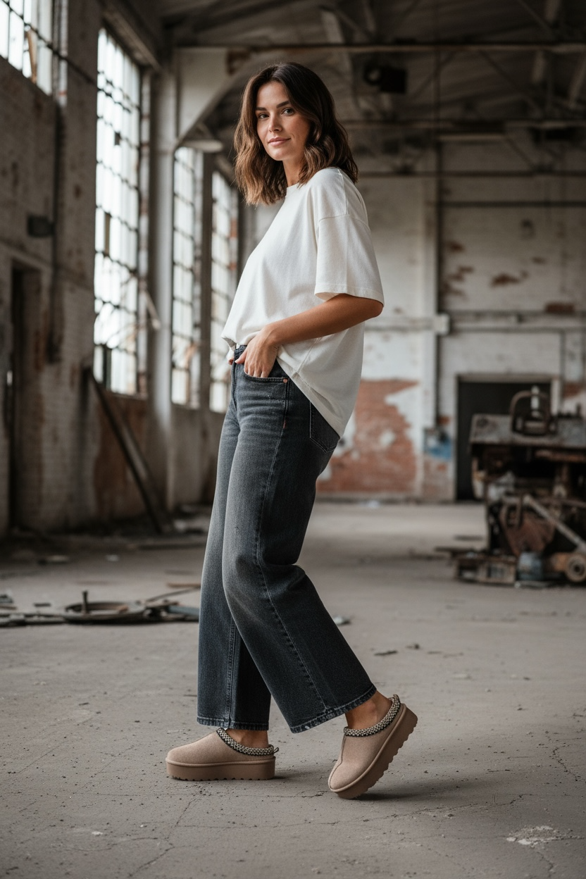 Stylische Plateau-Slipper mit Zierborte – bequem & outdoor-tauglich