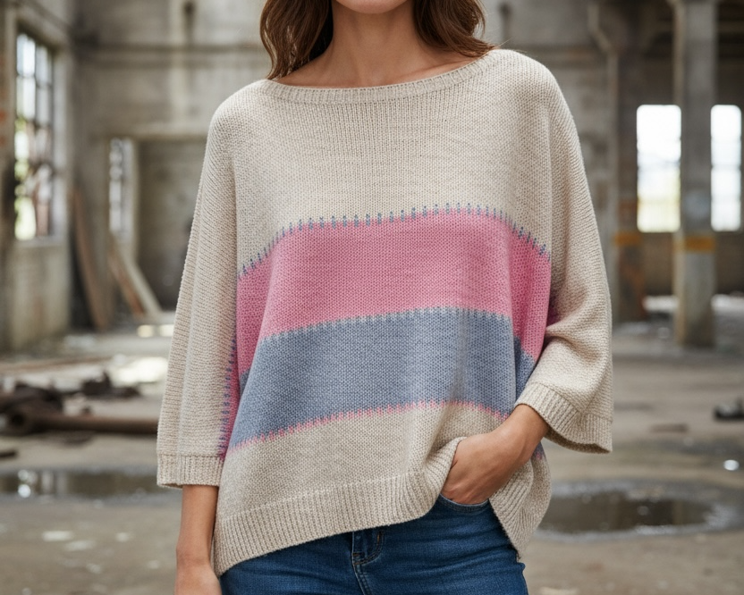 Gestreifter Pullover – farbenfroh & modern