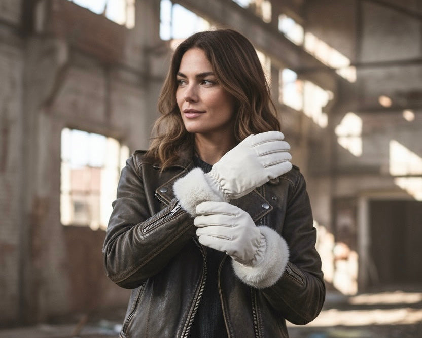 Rino & Pelle – Winter-Handschuhe mit Kunstfellbesatz