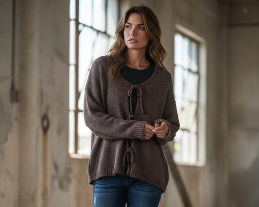 Strickcardigan mit Schleifen "Tara"