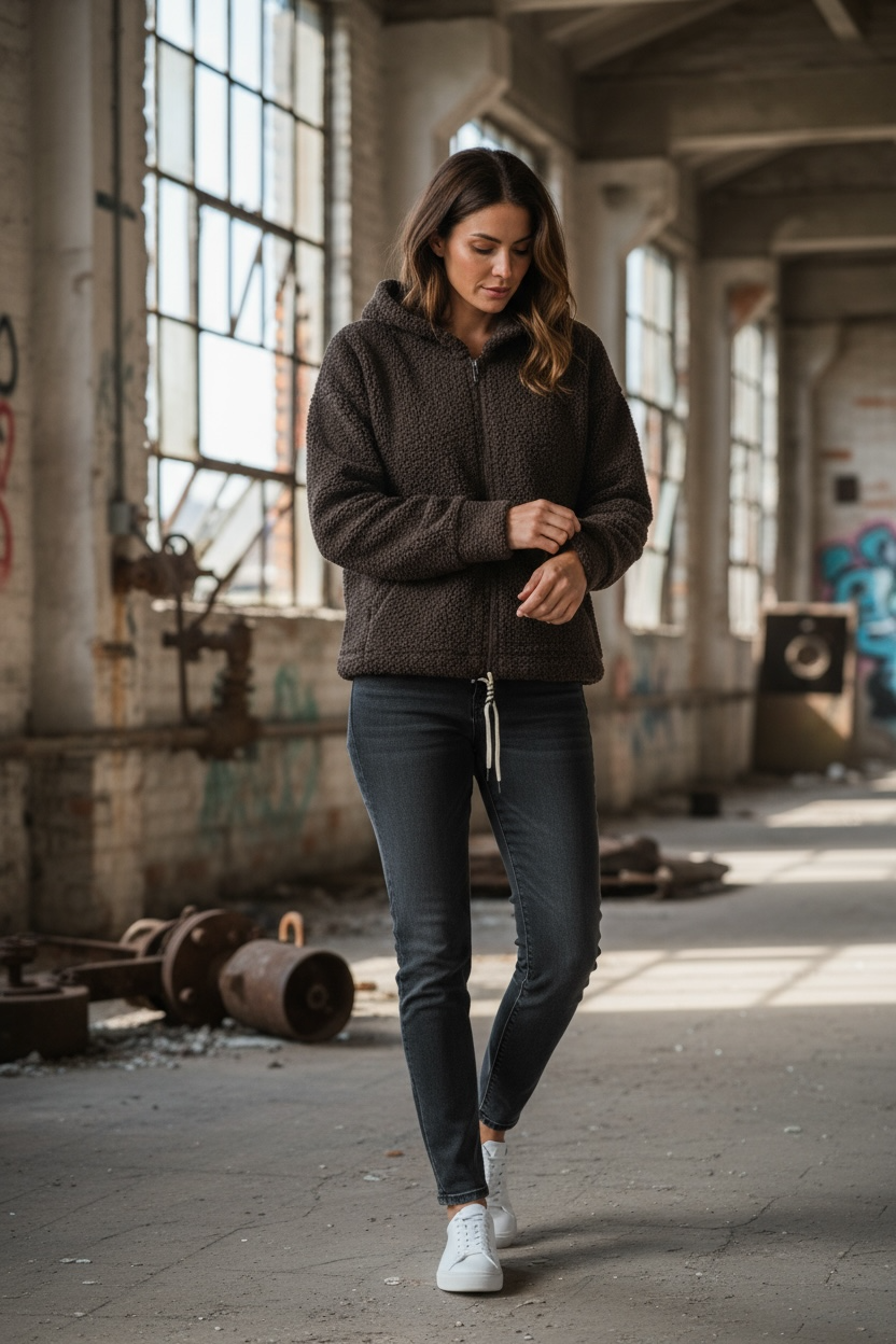 Kuschelige Kapuzenjacke